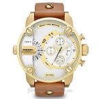 Đồng hồ nam Diesel - Little Daddy Classic Brown Leather / Gold Tone Case 61mm x 51mm