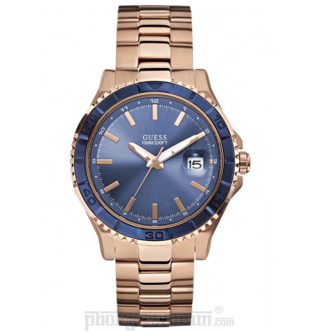 Đồng hồ nam Guess - Rose Gold Tone / Blue Dial 42mm