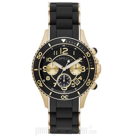 Đồng hồ nam/nữ Marc Jacobs - Rock Matte Gold Black Chrono 40mm