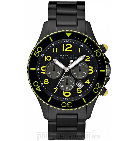 Đồng hồ nam Marc Jacobs - Black Rock IP Chrono / Black Dial 46mm