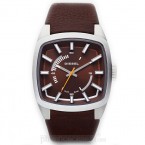 Đồng hồ nam Diesel - Scalped / Brown Leather / Silver Tone Case 46mm x 40mm