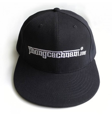 Mũ nón lưỡi trai hip hop - PhongCachNam logo - màu đen