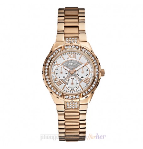 Đồng hồ nữ Guess - Rose Gold Tone Crystallized Watch 37mm