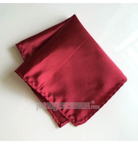 Khăn túi áo vest - Pocket Square - PhongCachNam "Fashionista" 22cm x 22cm màu đỏ sẫm