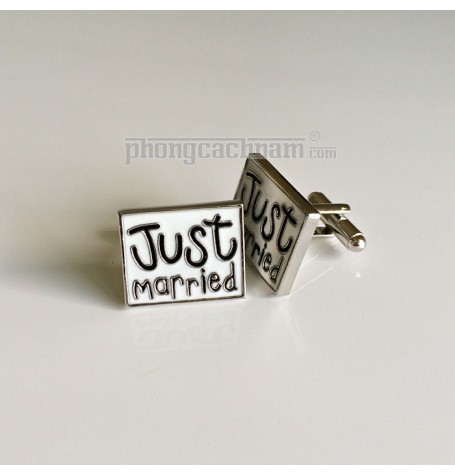Khuy cài măng sét - Cufflinks - PhongCachNam "Just Married"