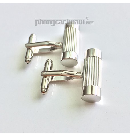 Khuy cài măng sét - Cufflinks - PhongCachNam "Trend Setter" No.2 màu bạc
