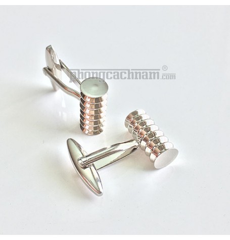 Khuy cài măng sét - Cufflinks - PhongCachNam "Trend Setter" No.3 màu bạc