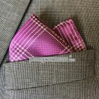 Khăn túi áo vest - Pocket Square - PhongCachNam "Purple Square" 30cm x 30cm